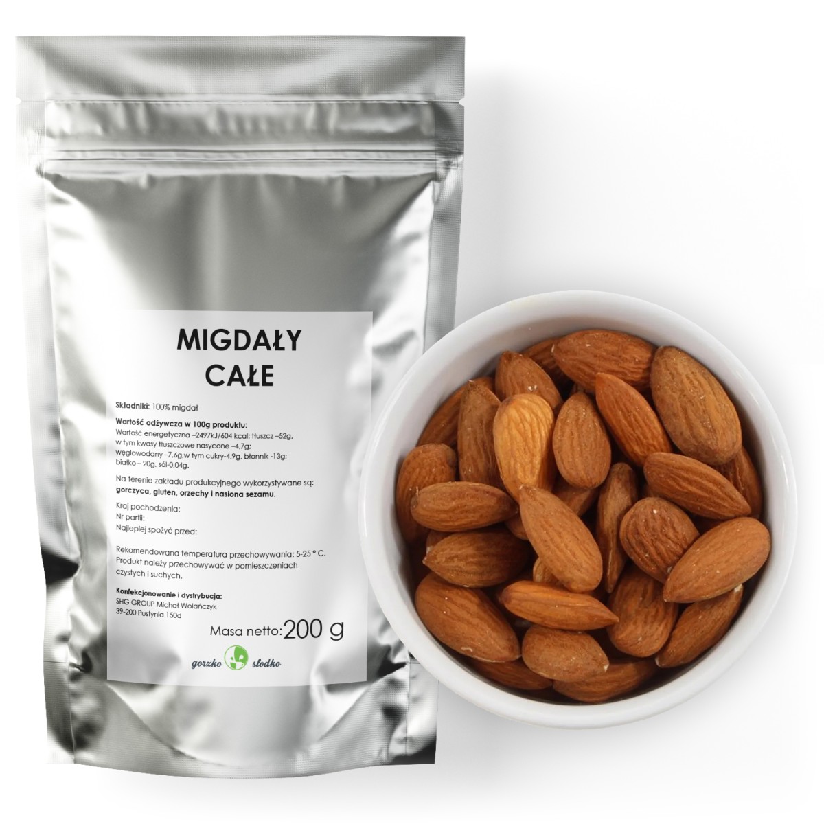 Migdały kalifornijskie całe